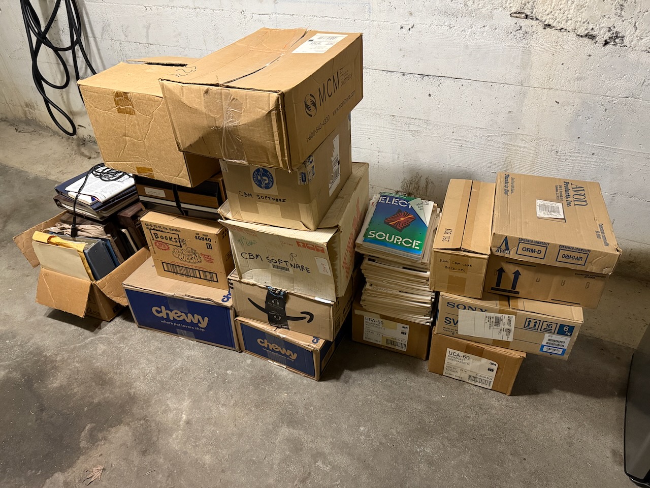 The haul stacked up temporarily in my garage