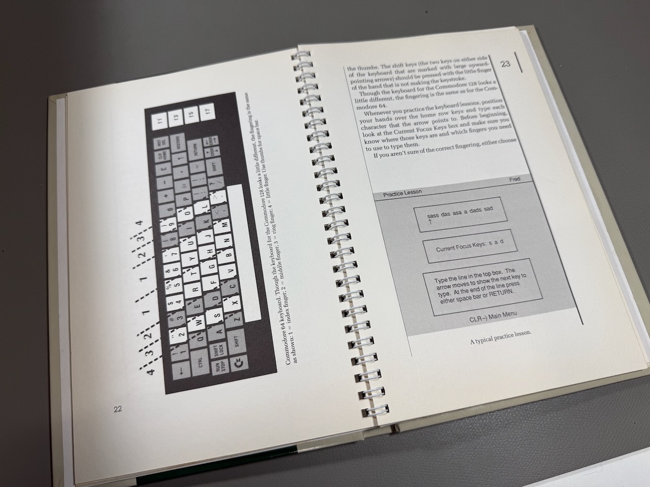 A page from Typing Tutor IV for the C64 by Kriya Systems, Inc.