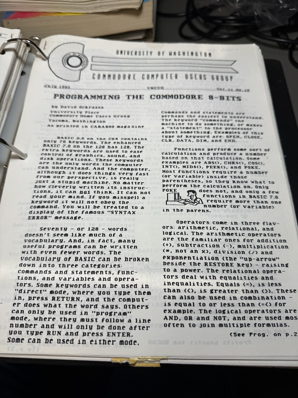 UWCUG newsletter, volume 11, number 10, July 1983