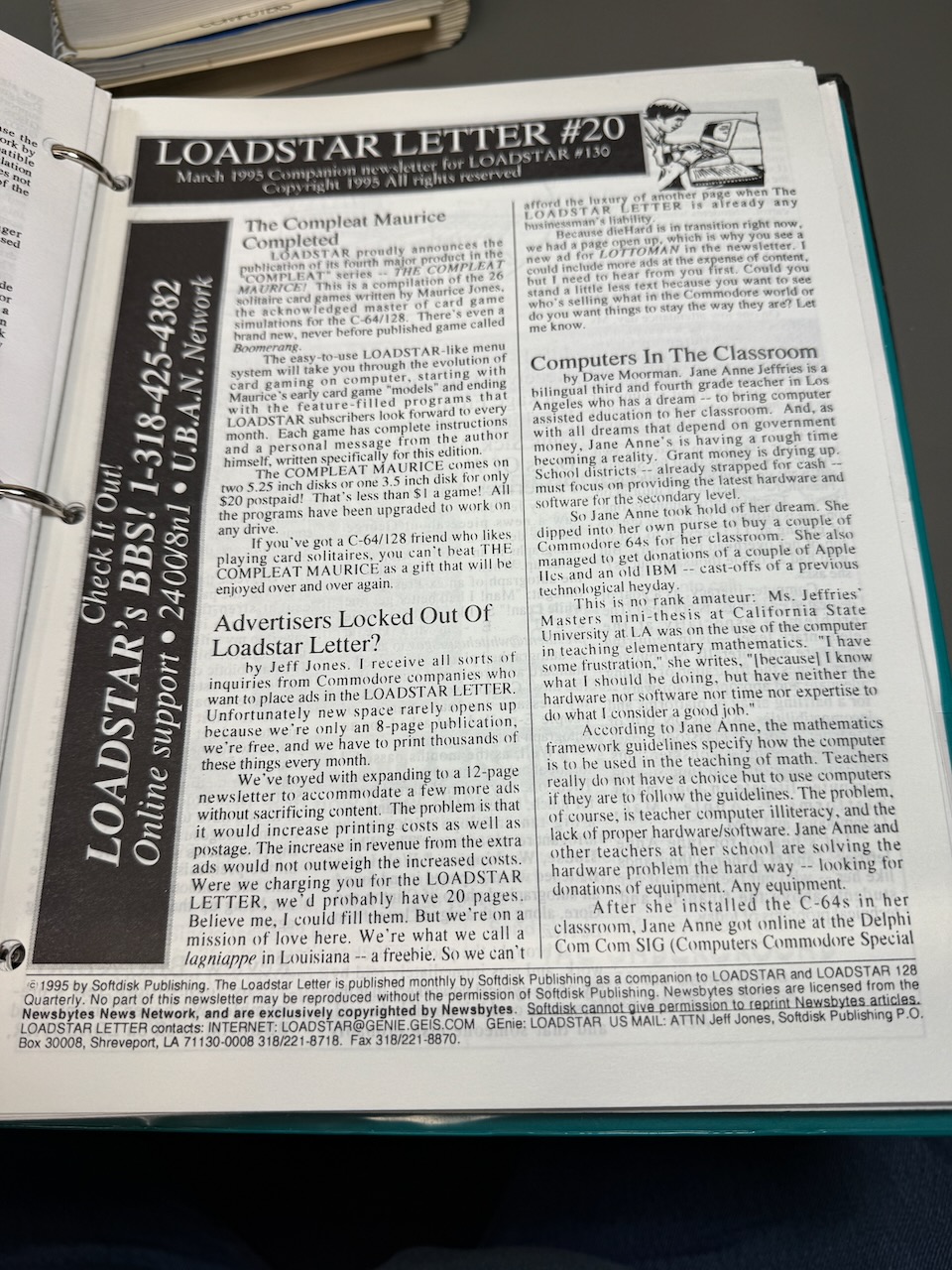 Loadstar Letter #20, March 1995
