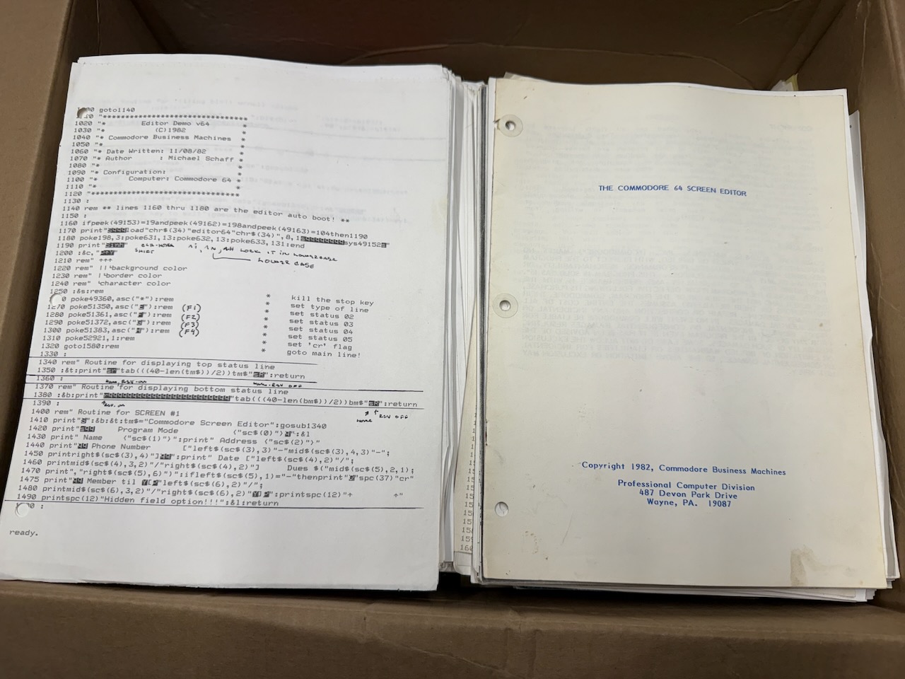 Loose pages: printouts, looseleaf published text