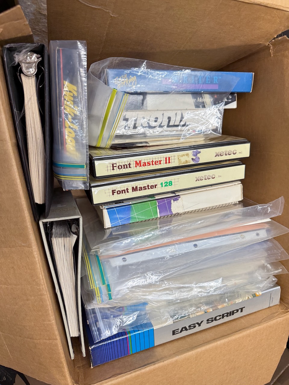 More Commodore 64 software, in boxes and bags
