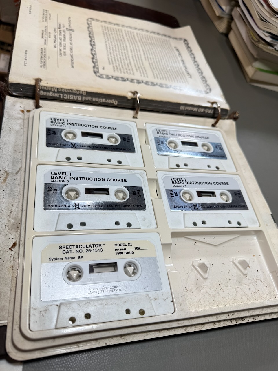 TRS-80 Level I BASIC Instruction Course companion data cassettes
