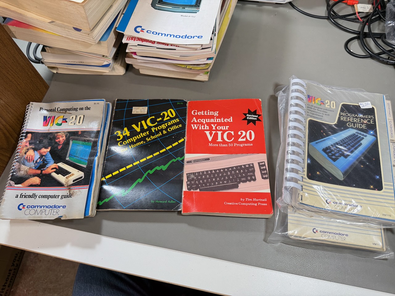 VIC-20 programming books, in various conditions