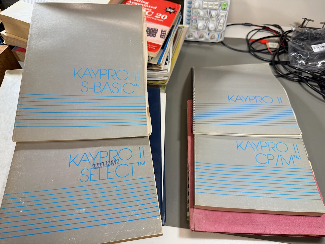 Kaypro II manuals, originals: S-BASIC, user guide, Select, CP/M