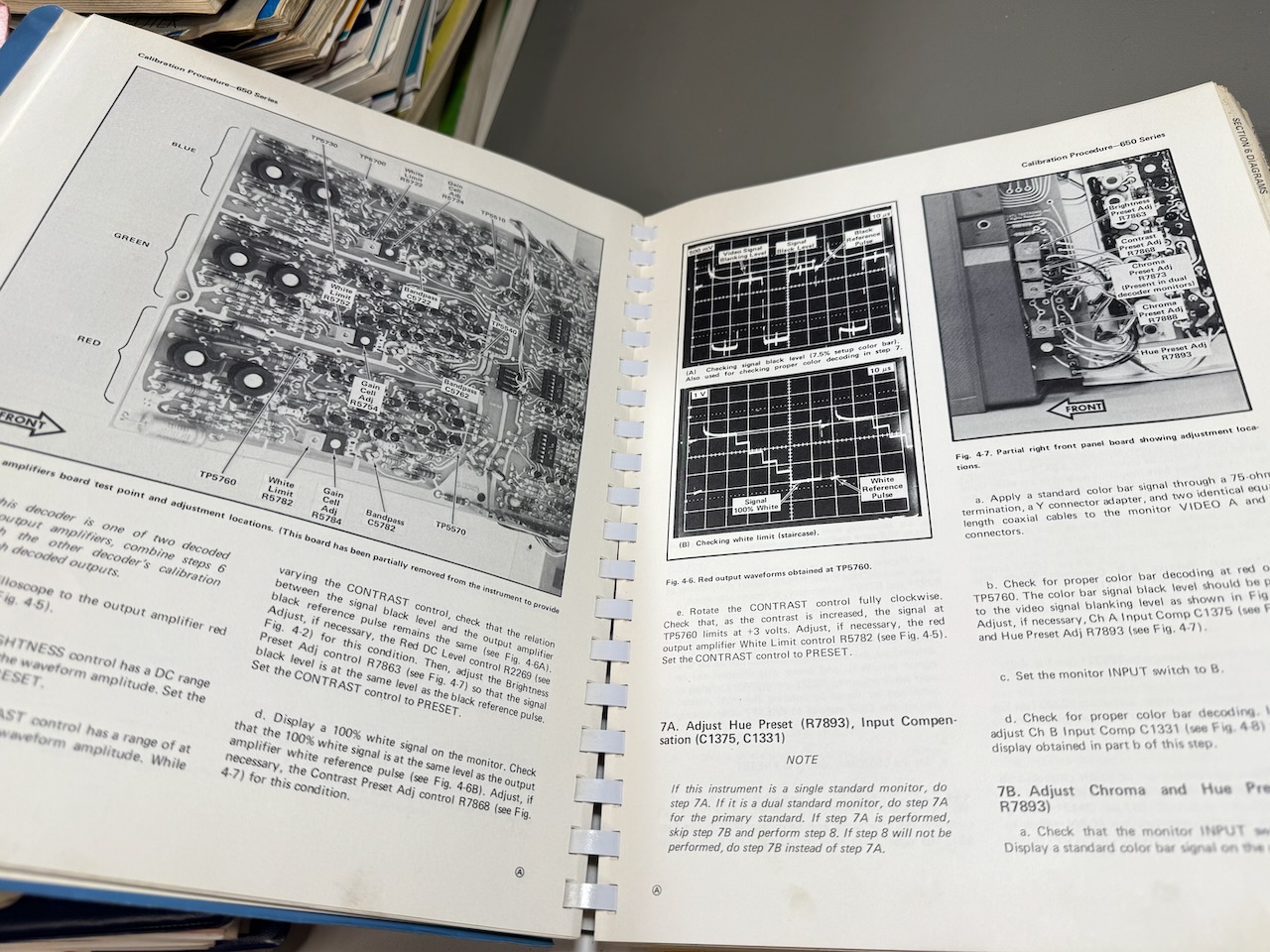 A page from Tekronix 650-Series Color Monitors instruction manual