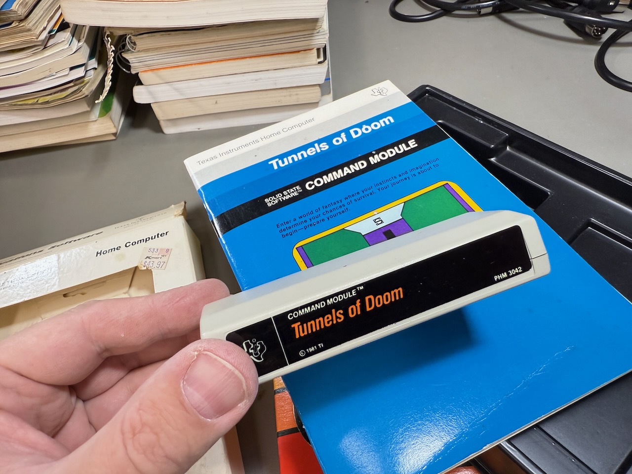 Close-up of TI-99/4A Tunnels of Doom