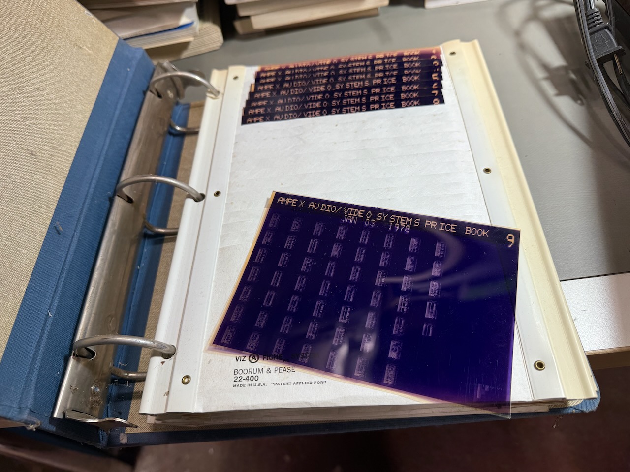 Ampex A/V Systems Price Book, on microfiche