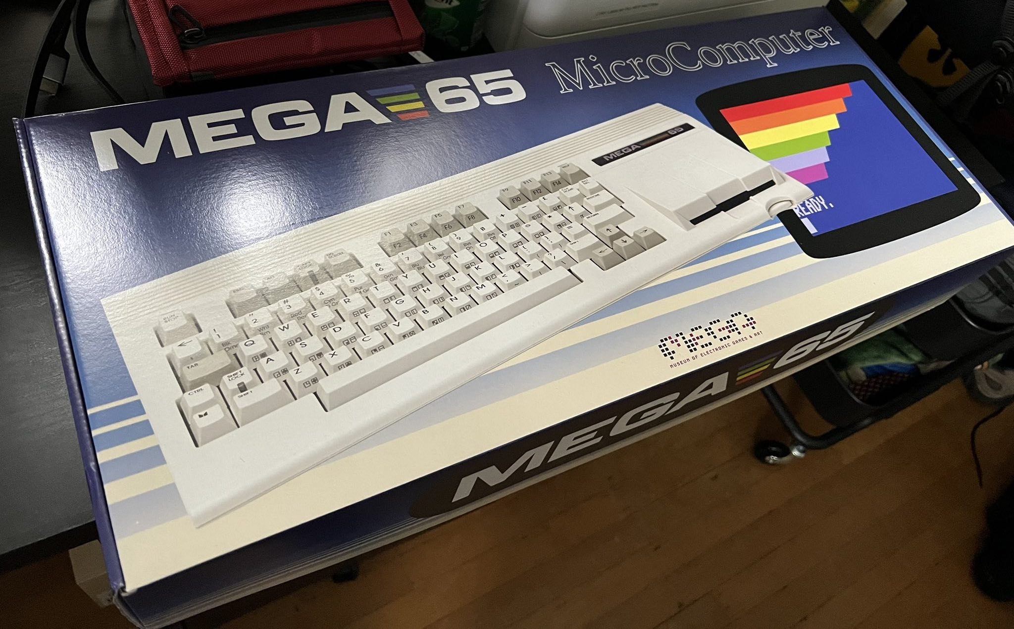The MEGA65 box, with authentic design