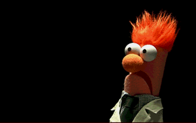 A photo of Beaker of the Muppet Show, as displayed on the MEGA65