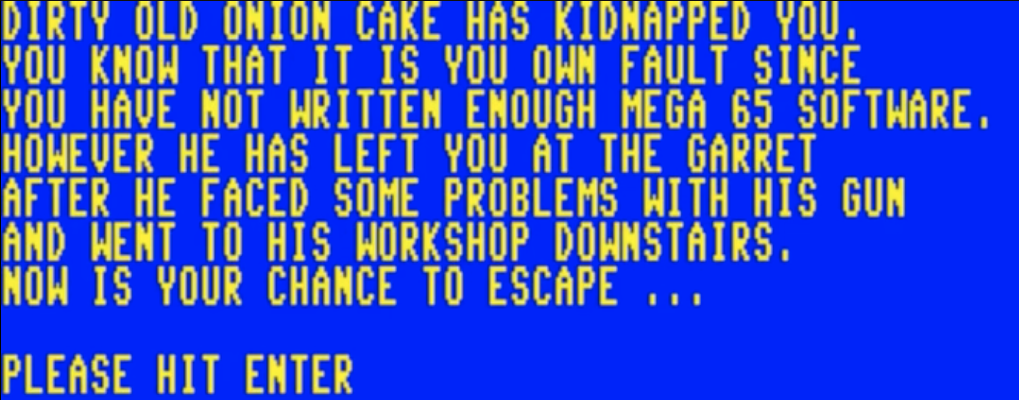 Screenshot of text from Escape from Onion Cake, by MrZaadii.