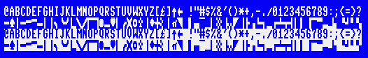 The default PETSCII character set