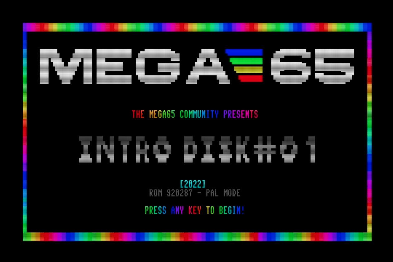 MEGA65 demonstration disk title screen