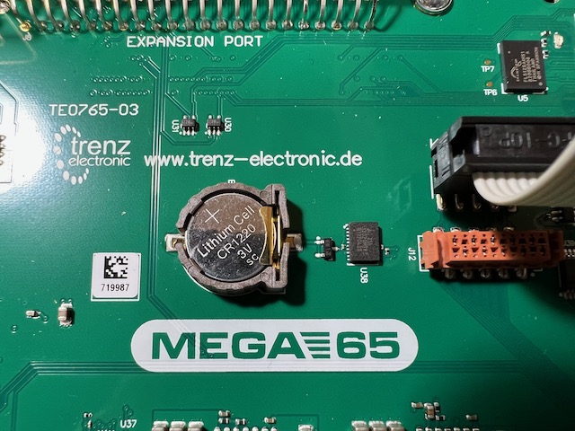 The RTC battery on the main board